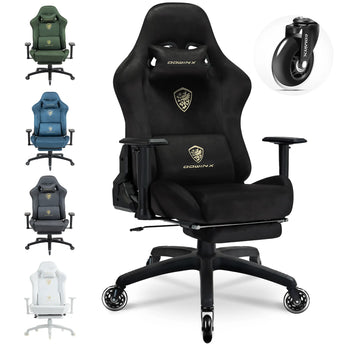 Dowinx Luxury Series Suede 66D68A Black dowinx-gaming-chair.EU