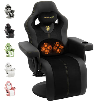 Dowinx Recliner Chair with Massage Lumbar LS-66D3A Black-yellow Dowinx